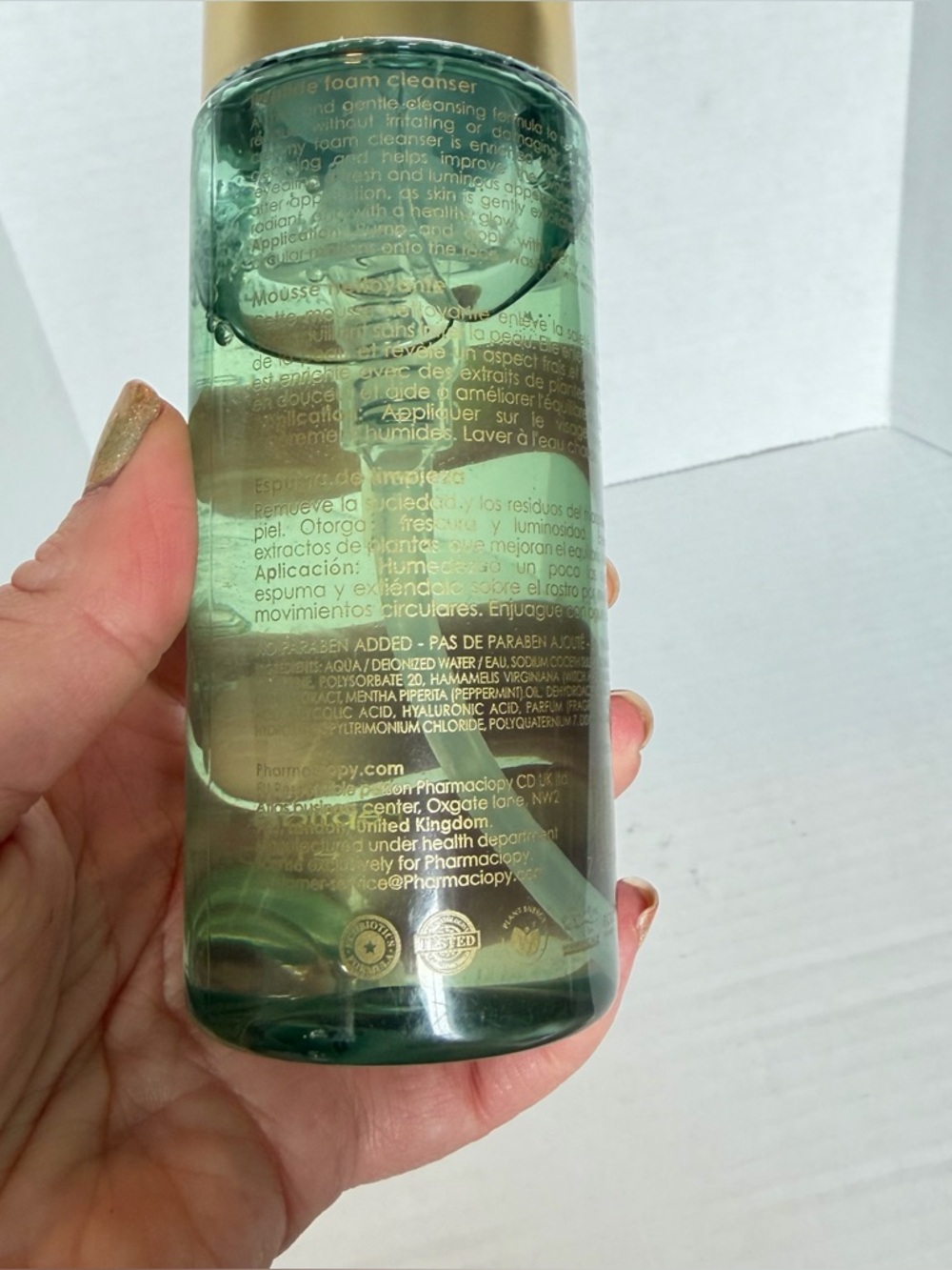 Pharmaciopy Peptide Foam Cleanser 150mL/5.1 oz Mild Gentle AHA Alfalfa No Cap - Picture 7 of 8